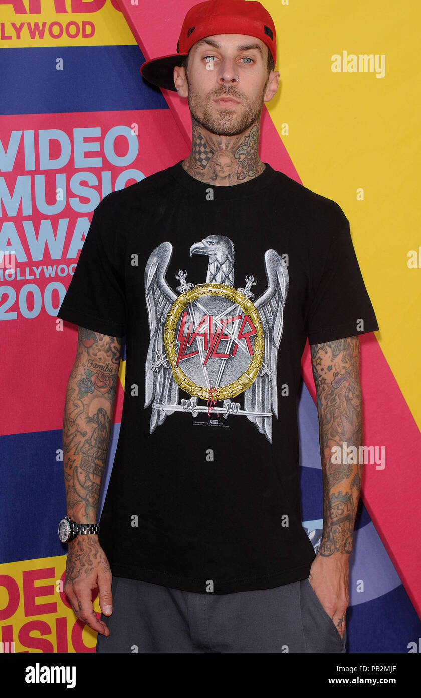 Travis Barker - MTV VMA Awards 2008 - sur le Lot Paramount à Los Angeles. Les trois quarts contact BarkerTravis 176 yeux Red Carpet Event, Vertical, USA, Cinéma, Célébrités, photographie, Bestof, Arts, Culture et divertissement, Célébrités Topix fashion / Vertical, Best of, événement dans la vie d'Hollywood, Californie - Tapis rouge et en backstage, USA, Cinéma, Célébrités, cinéma, télévision, Célébrités célébrités musique, photographie, Arts et culture, Bestof, divertissement, Topix, vertical, une seule personne, depuis les années 2006 à 2009, , tsuni@Gamma-USA.com enquête - les trois quarts Banque D'Images