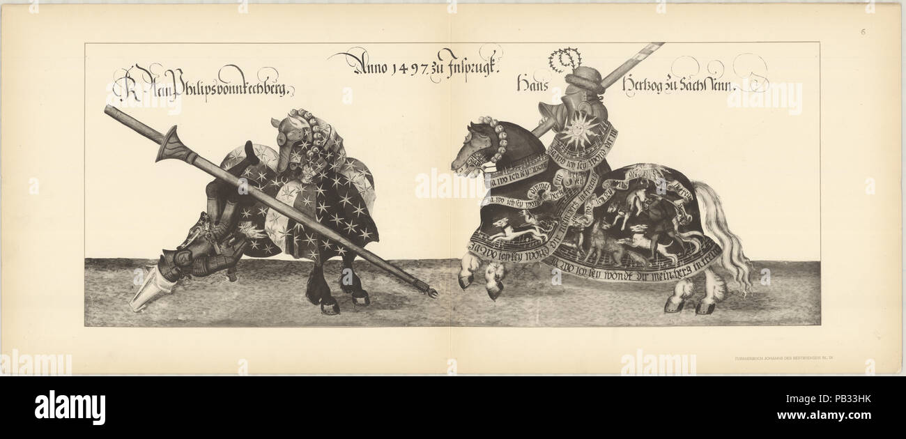 Turnierbuch Johanns des Bestandigen BL. 58 Banque D'Images