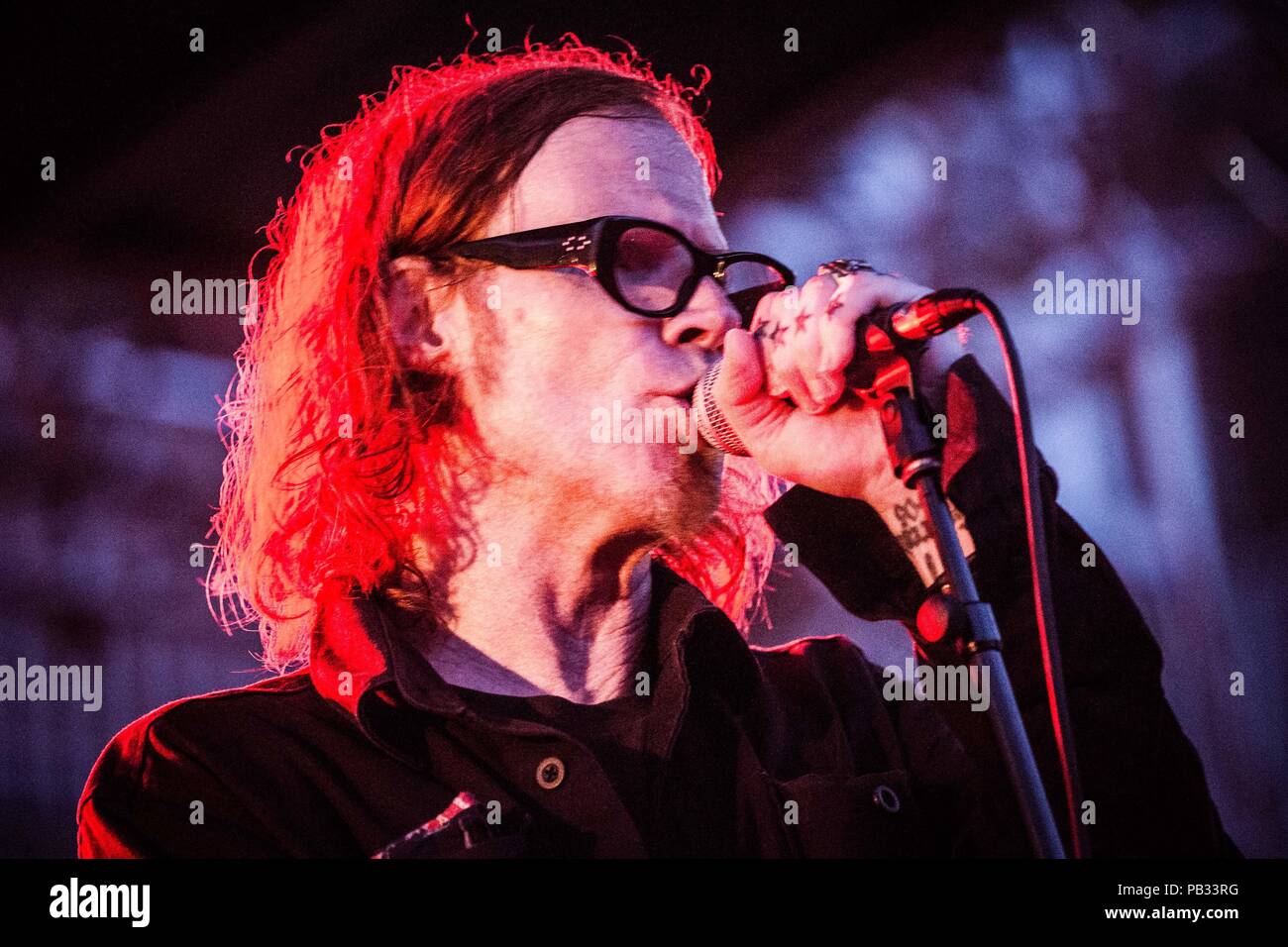 Milan Italie 25 juillet 2018 Mark Lanegan live au Festival de musique 2018 Voyage à crédit triennale : Roberto Finizio/Alamy Live News Banque D'Images