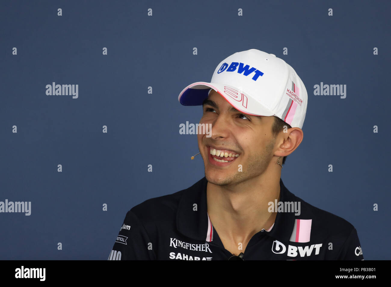 Hungaroring, Mogyorod, Hongrie. 26 juillet, 2018. La formule un Grand Prix de Hongrie, arrivées et conférence de presse ; Esteban Ocon Credit : Action Plus Sport/Alamy Live News Banque D'Images