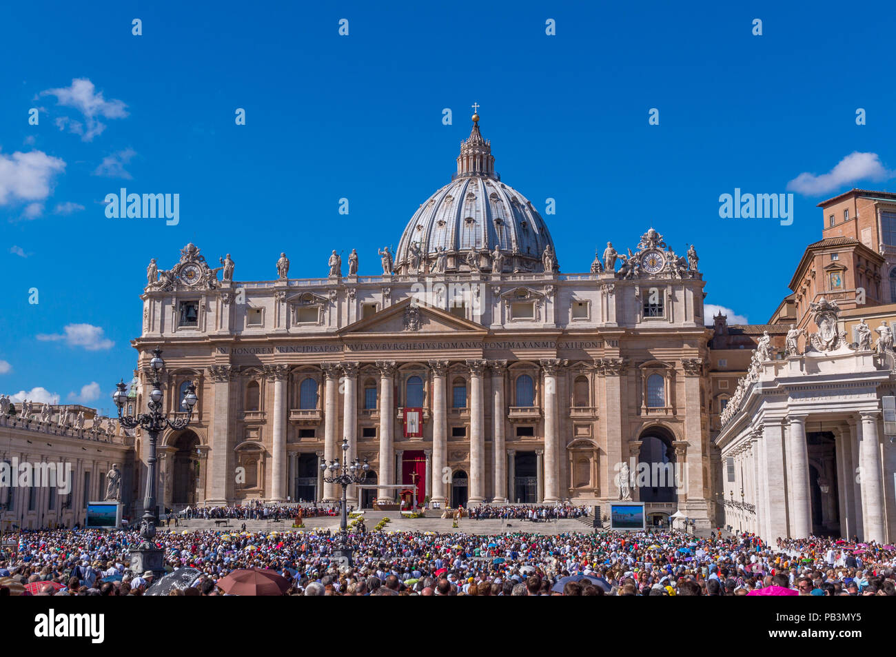 La messe du dimanche au Vatican Banque D'Images