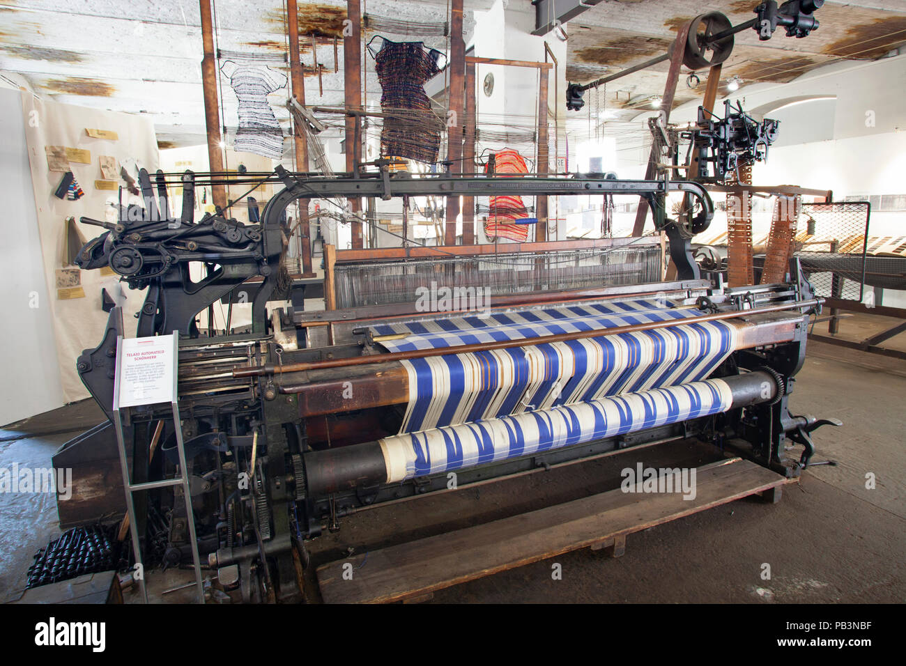 Vintage machine textile, Fabbrica della ruota, ex usine Vallefredda laine, Zignone, prier, Cella Monte Biella, Piémont, Italie, Europe Banque D'Images