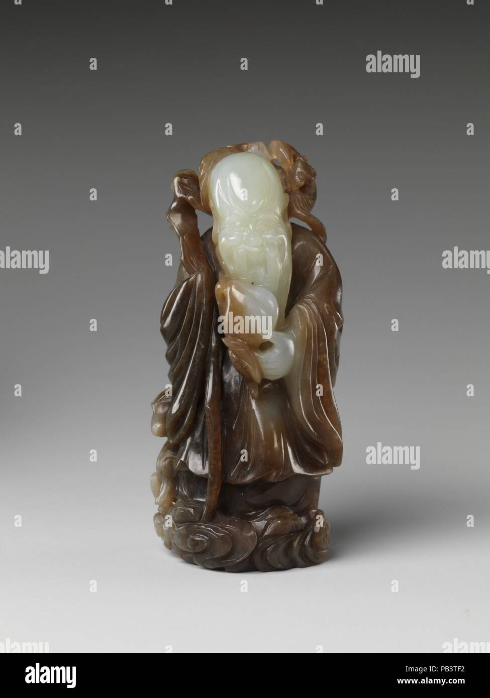 Dieu de la longévité. Culture : la Chine. Dimensions : H. 3 5/8 in. (9,2 cm) ; W. 1 11/16 in. (4,3 cm) ; D. 1 3/8 in. (3,5 cm). Date : le 18e siècle. Musée : Metropolitan Museum of Art, New York, USA. Banque D'Images