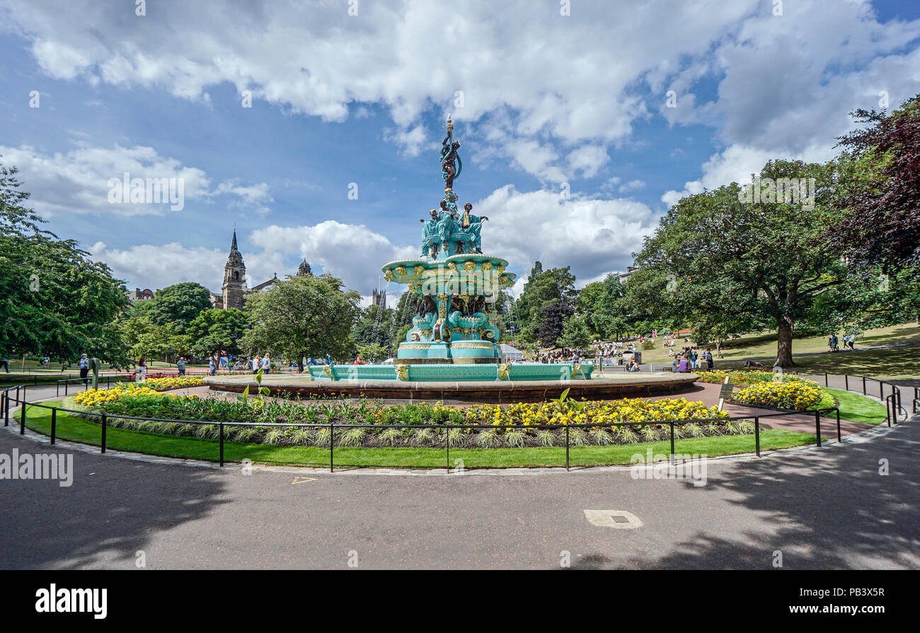 La fontaine de Ross restauré West Princes Street Gardens Edinburgh Scotland Banque D'Images