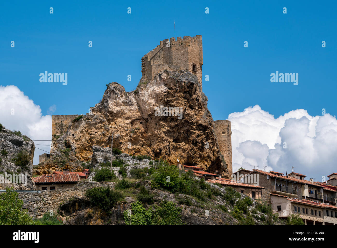 Château de Frías, province de Burgos, Castille et Leon, Espagne Banque D'Images