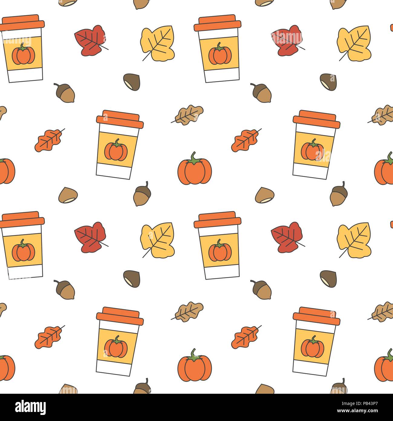 Collection automne automne mignon vecteur illustration de fond transparent Illustration de Vecteur
