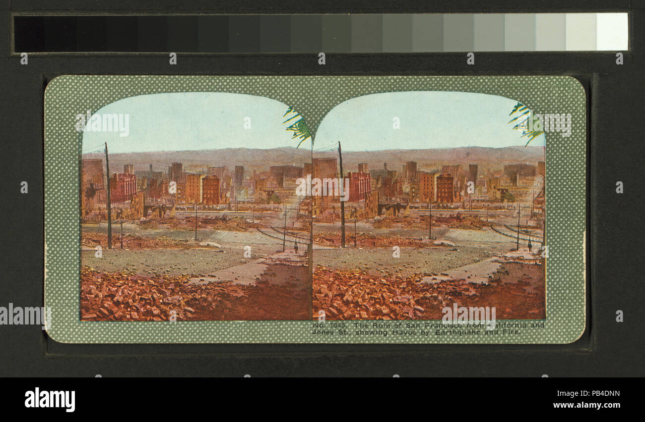 1697 La ruine de San Francisco en Californie et Jones St., montrant le chaos par un tremblement de terre et de feu (NYPL b11707375-G90F001 045F) Banque D'Images