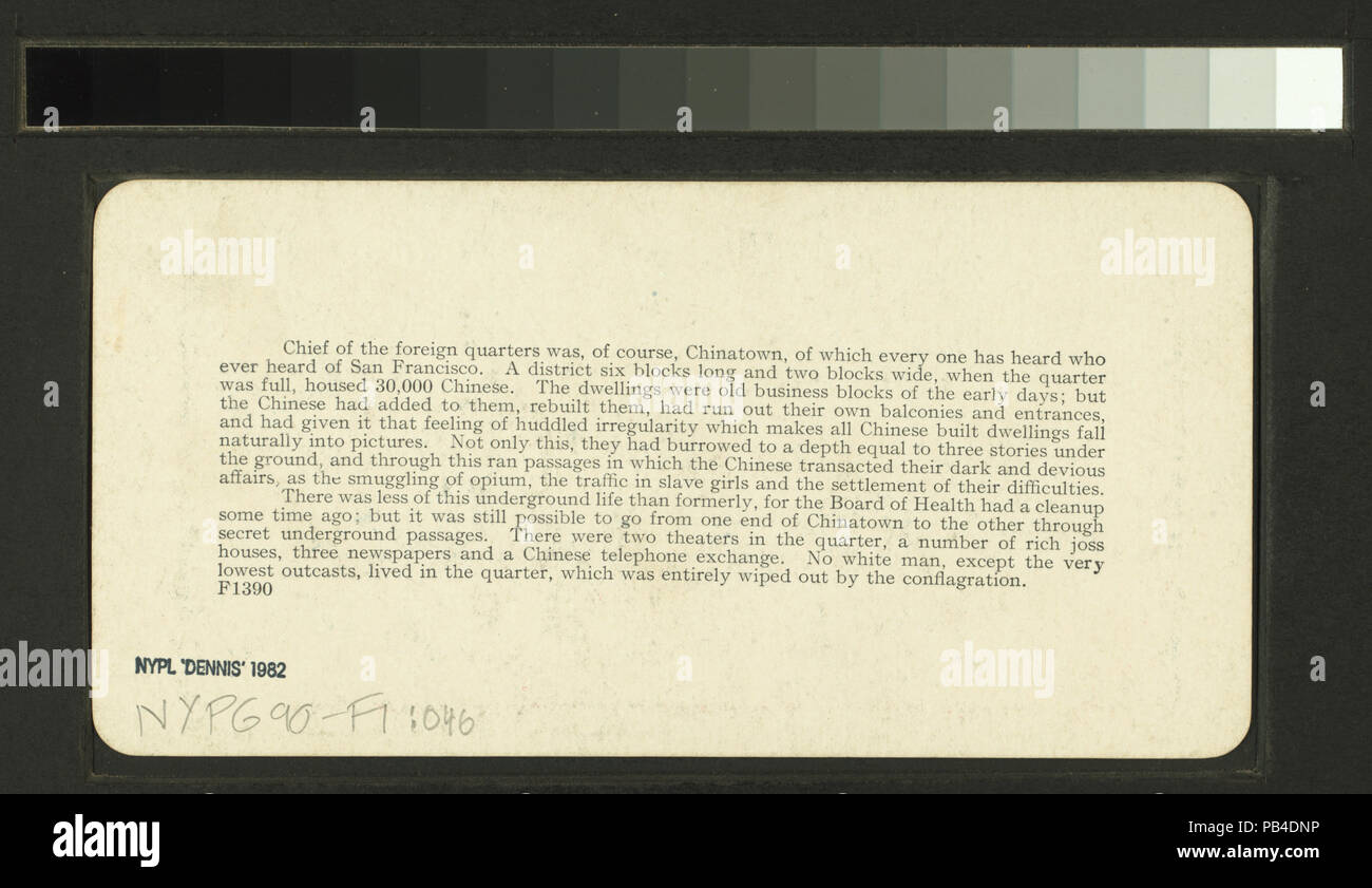 1872 Wreck et ruine de quartier de Chinatown à San Francisco, détruit par l'incendie et le tremblement de terre le 18 avril '06 (NYPL b11707375-G90F001 046B) Banque D'Images