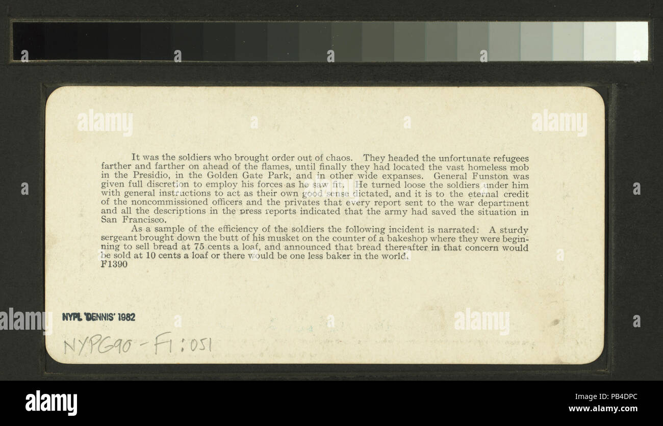 1634 L'incendie ravagea Fairmont Hotel couronnement Nob Hill, Californie St., San Francisco, 18 avril 1906 (NYPL b11707375-G90F001 051B) Banque D'Images