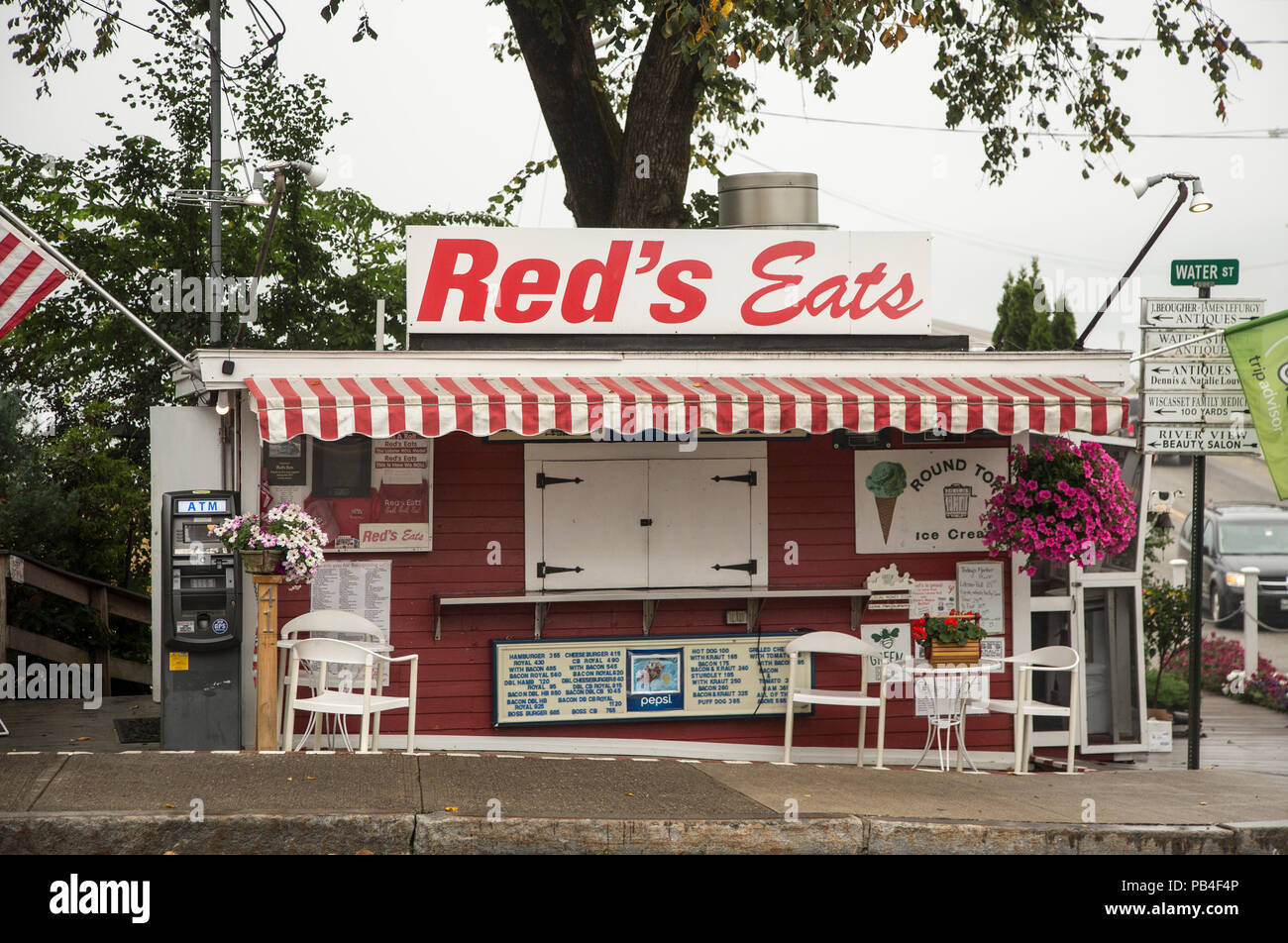 Un snack-bar dans le Maine Banque D'Images