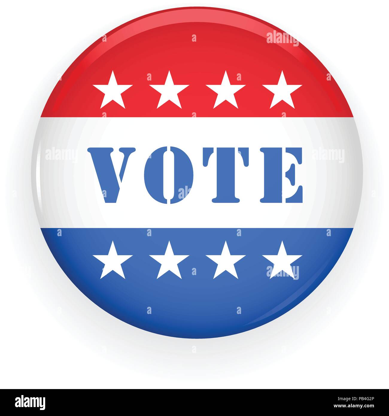 Badge de vote - Élections et rassemblement politique symbole Illustration de Vecteur