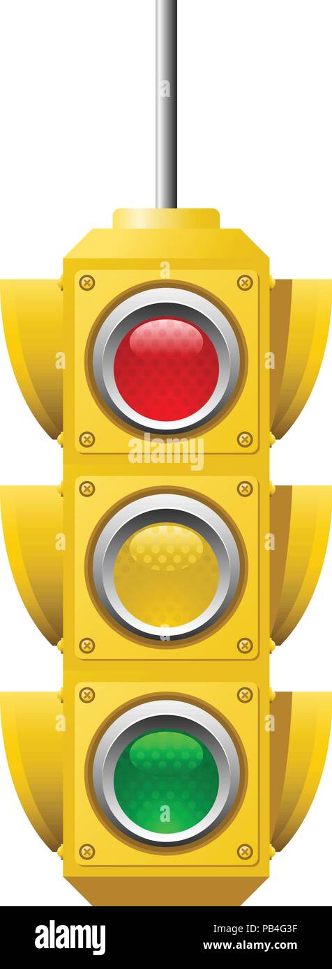 Feux de circulation américaine icône - sémaphore crossroads Illustration de Vecteur