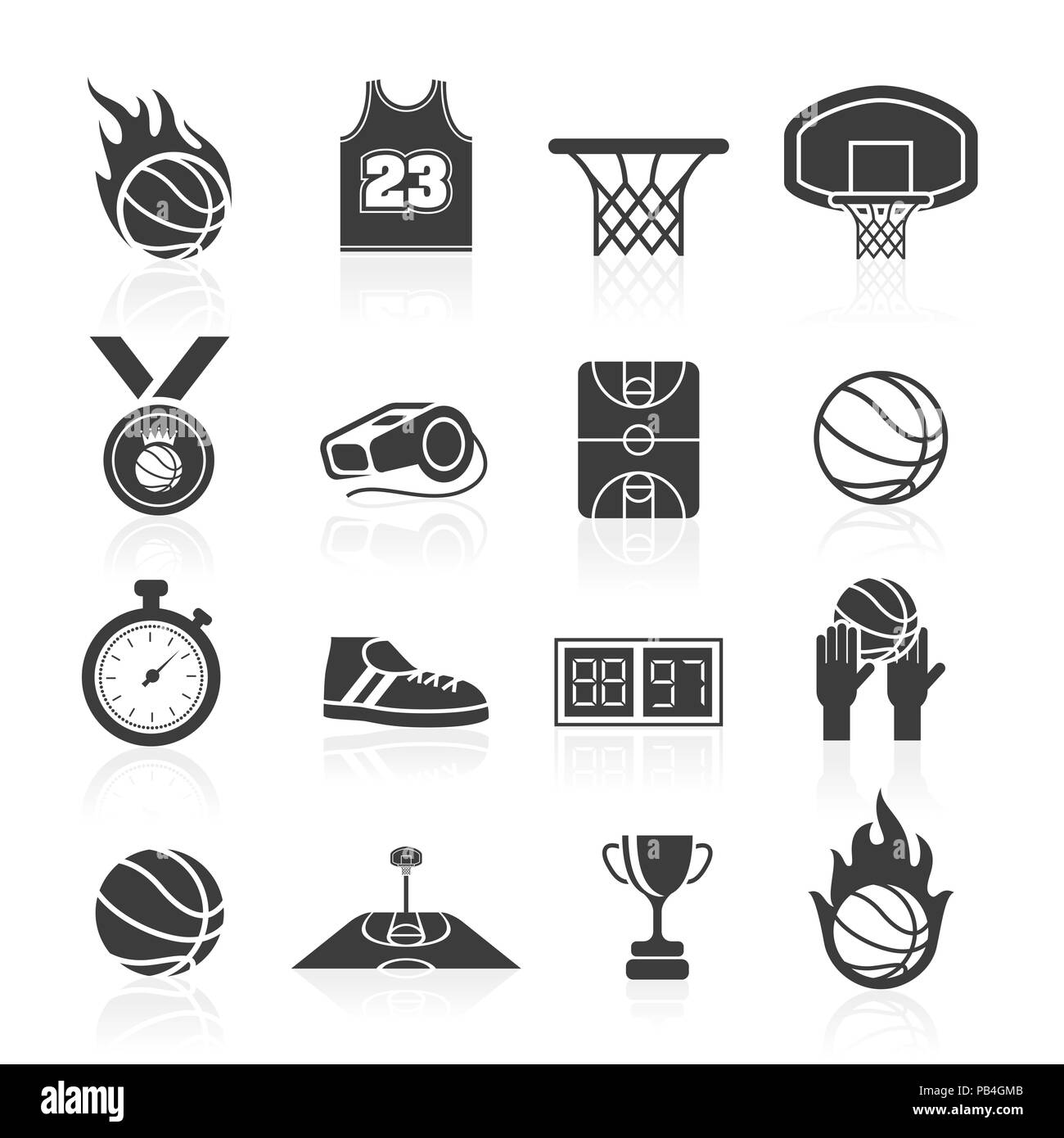 Basketball banner Banque d'images noir et blanc - Alamy