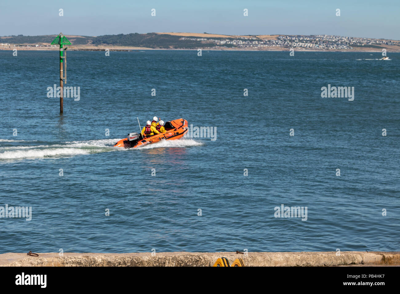 Exercice d'entraînement de la RNLI marina 2018 porthcawl Banque D'Images