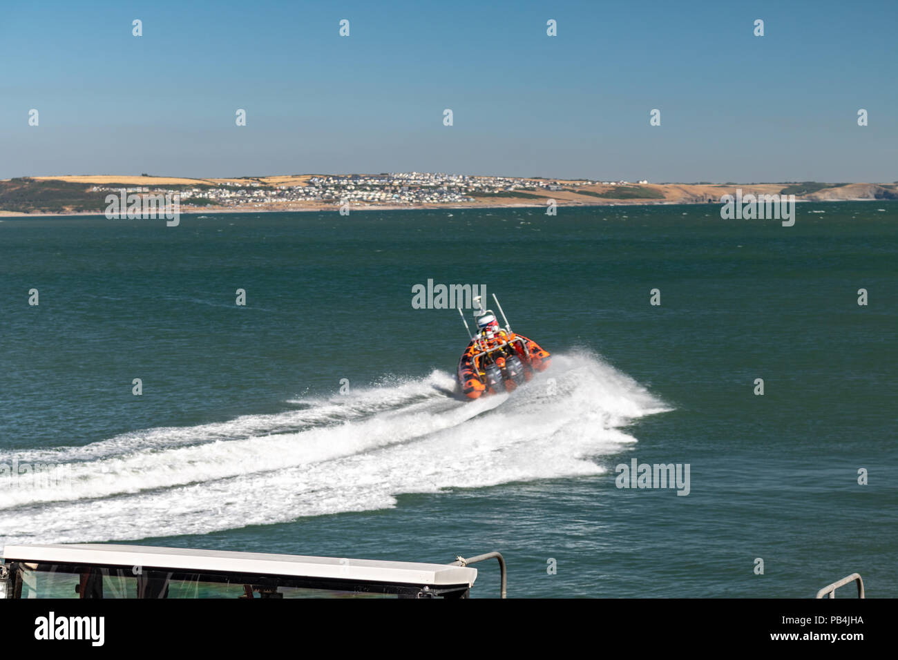 Exercice d'entraînement de la RNLI marina 2018 porthcawl Banque D'Images