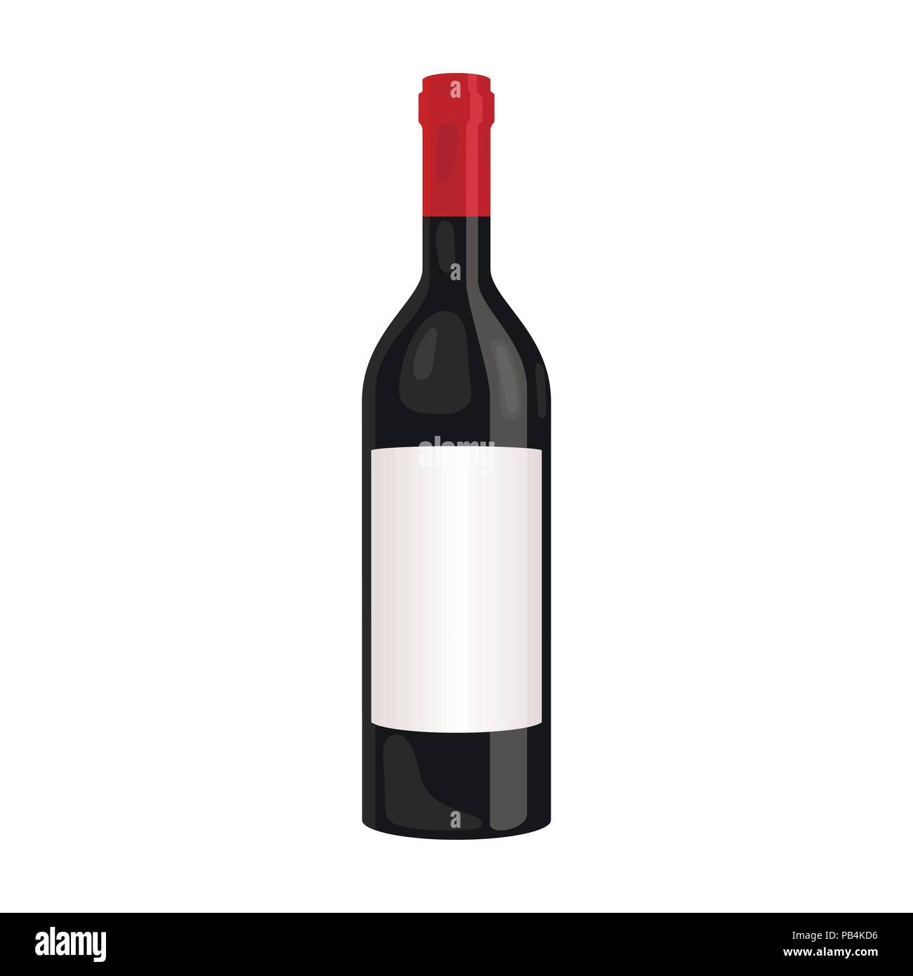 Bouteille de vin rouge dans l'icône design dessin animé isolé sur fond  blanc. La production de vin stock symbol vector illustration Image  Vectorielle Stock - Alamy