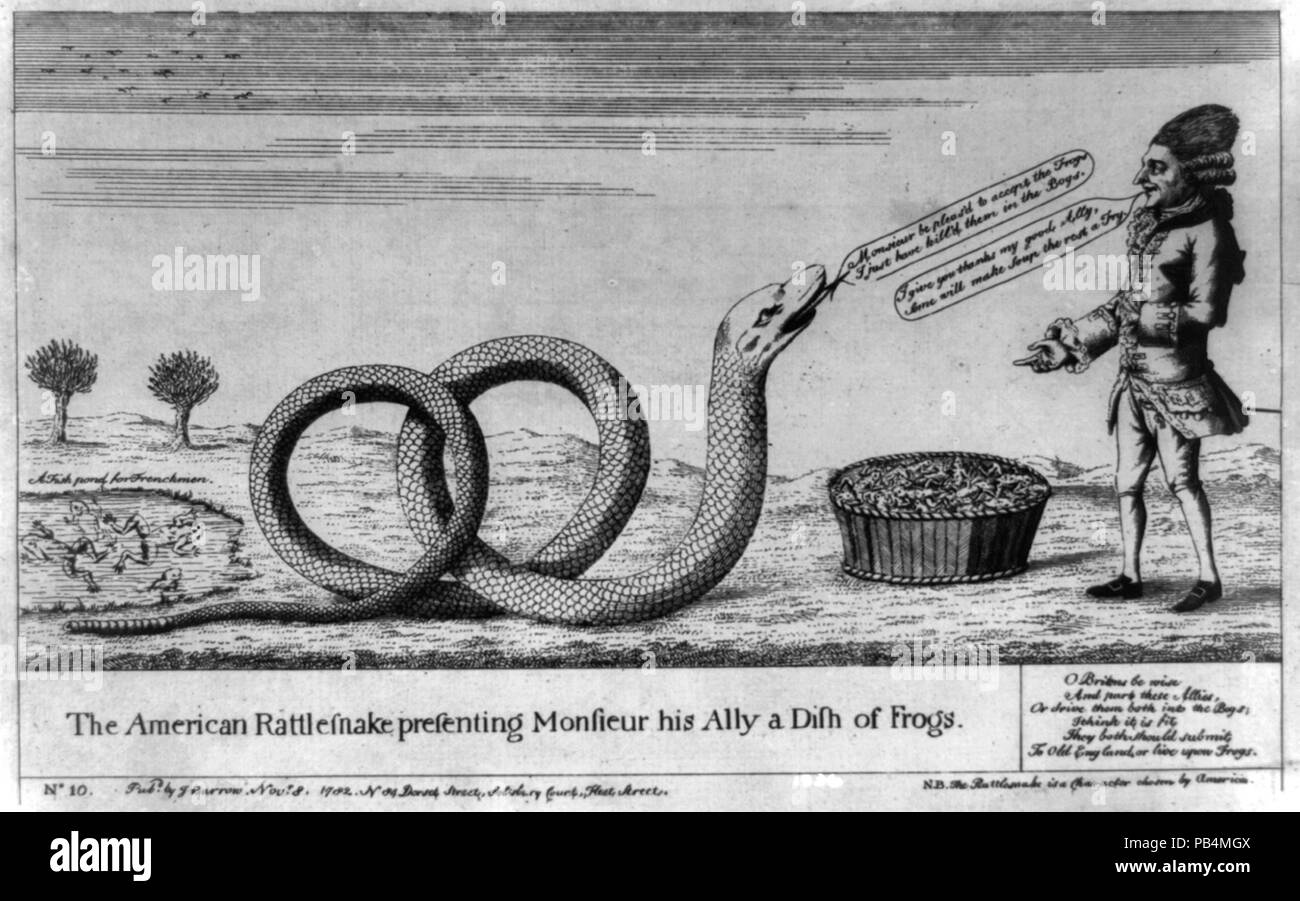 1612 L'Américain rattlesnake présentant Monsieur son allié un plat de grenouilles RCAC2004673484 Banque D'Images