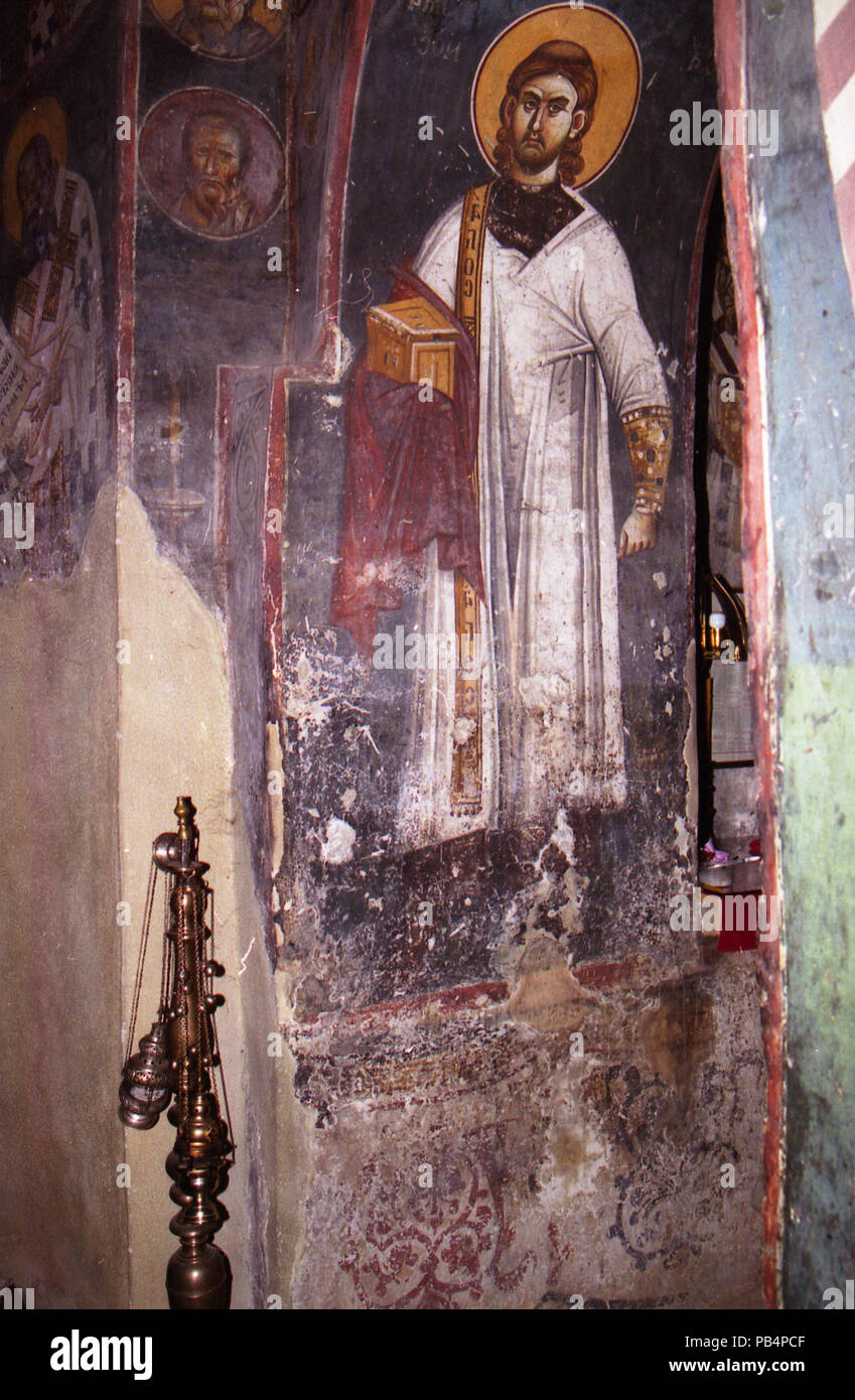 1157 peintures dans l'église de la Théotokos Peribleptos Ohrid de 0316 Banque D'Images