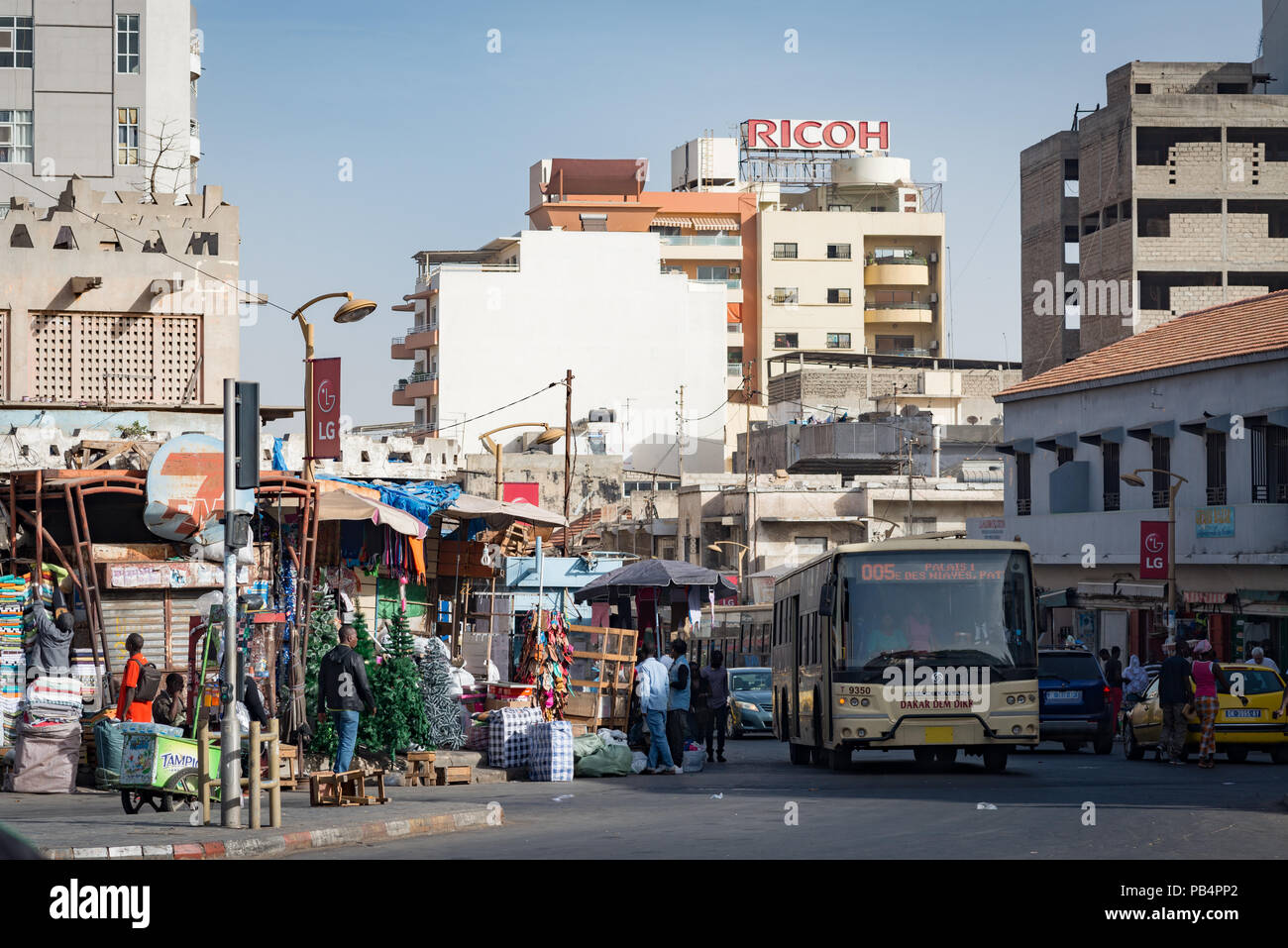 Le centre-ville de Dakar, Sénégal, Afrique de l'Ouest Banque D'Images