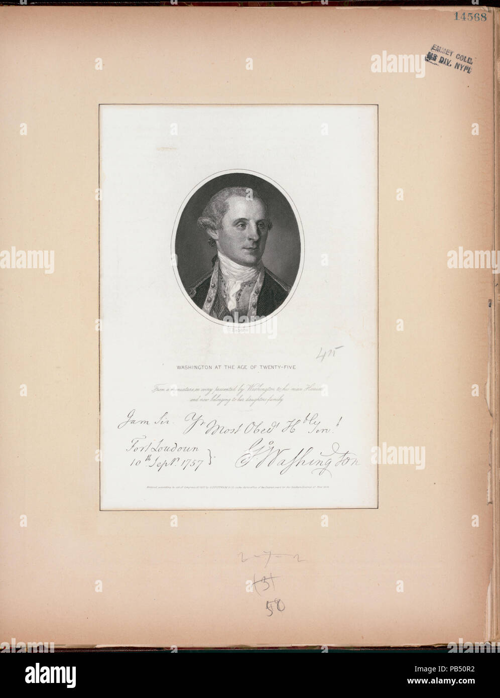 1833 Washington à l'âge de vingt-cinq (NYPL Hadès-257755-EM14568) Banque D'Images