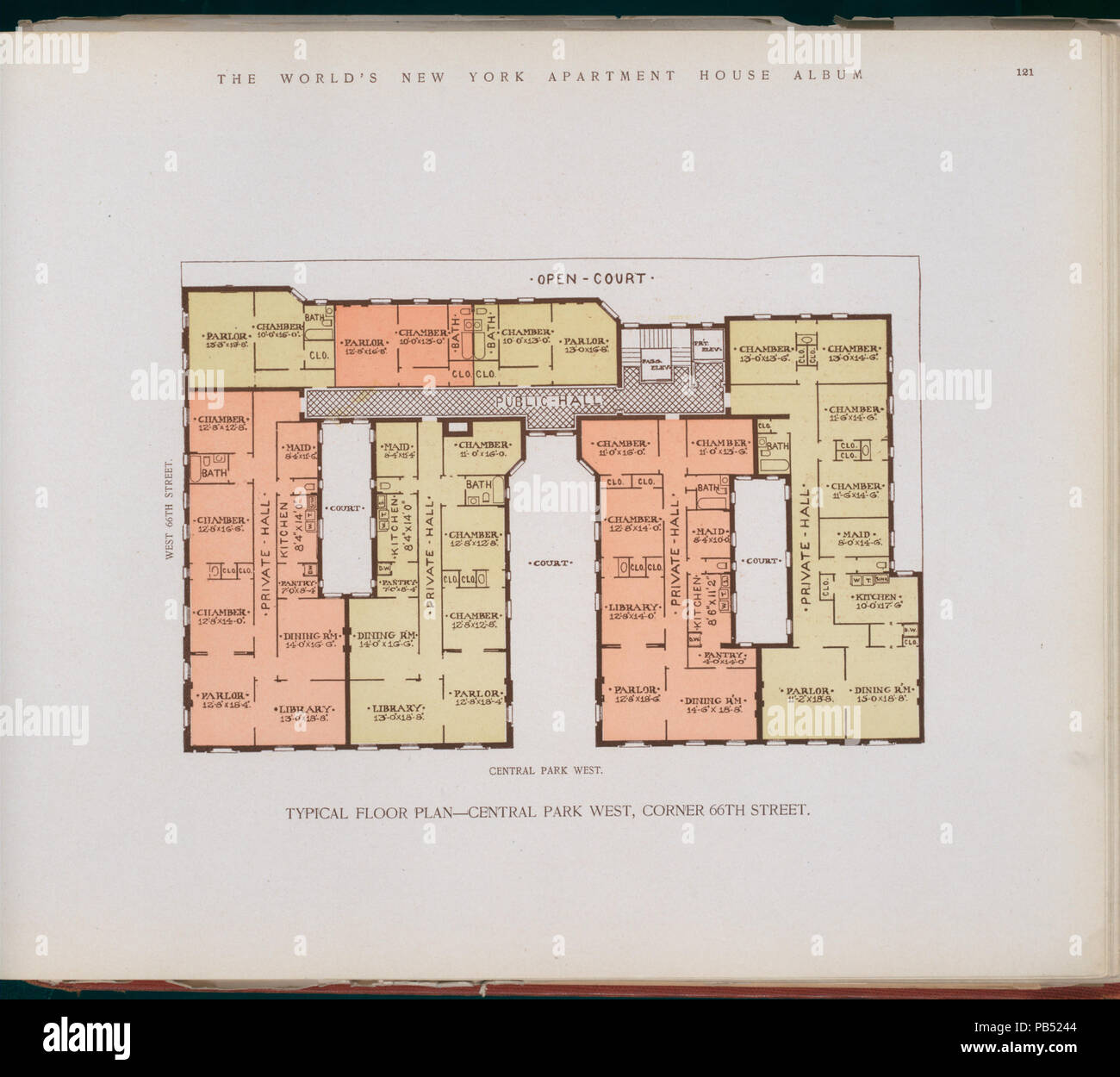 1784 Plan d'étage typique - Central Park West , corner 66th Street (NYPL b11389518-417362) Banque D'Images