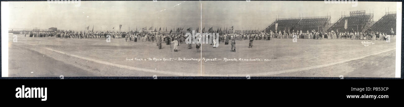 725 Grande Finale de "l'esprit du pèlerin", le spectacle historique tricentenaire, Plymouth, Massachusetts, 1921 RCAC2007663438 Banque D'Images