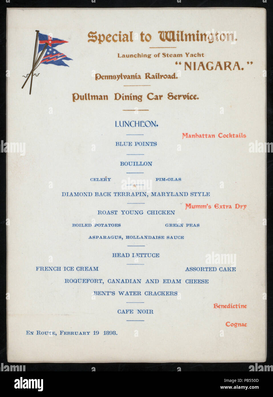 973 REPAS DU MIDI - LOCATION DE SALLE À MANGER PULLMAN (détenu par) Pennsylvania Railroad (at) EN ROUTE VERS WILMINGTON (RR) (NYPL Hadès-271164-467324) Banque D'Images
