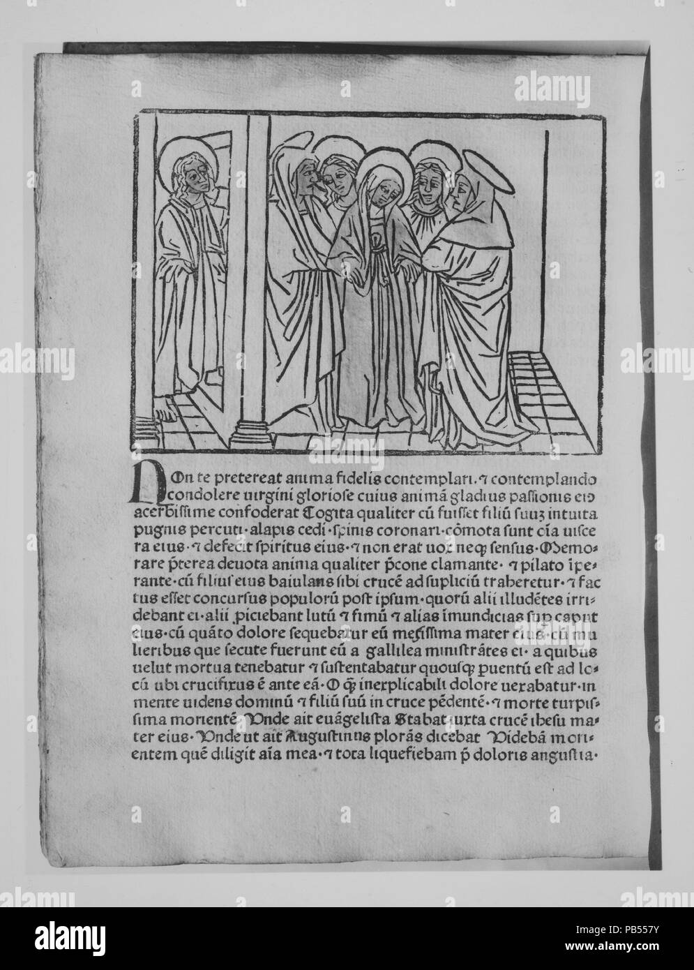 Meditationes. Auteur : Écrit par Johannes de Turrecremata (Espagnol, 1388-1468). Dimensions : 11 7/8 x 9 5/8 x 1 3/16 in. (30,2 × 24,5 × 3 cm). Publié dans : Rome. Editeur : Ulrich Han ; Simoné de Luca. Date : 17 octobre, 1473. Musée : Metropolitan Museum of Art, New York, USA. Banque D'Images