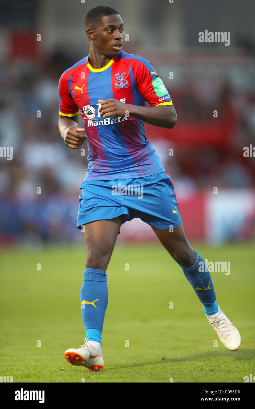 Le Crystal Palace Sullay Kaikai pendant un pré saison match amical au stade Lamex, Stevenage Banque D'Images