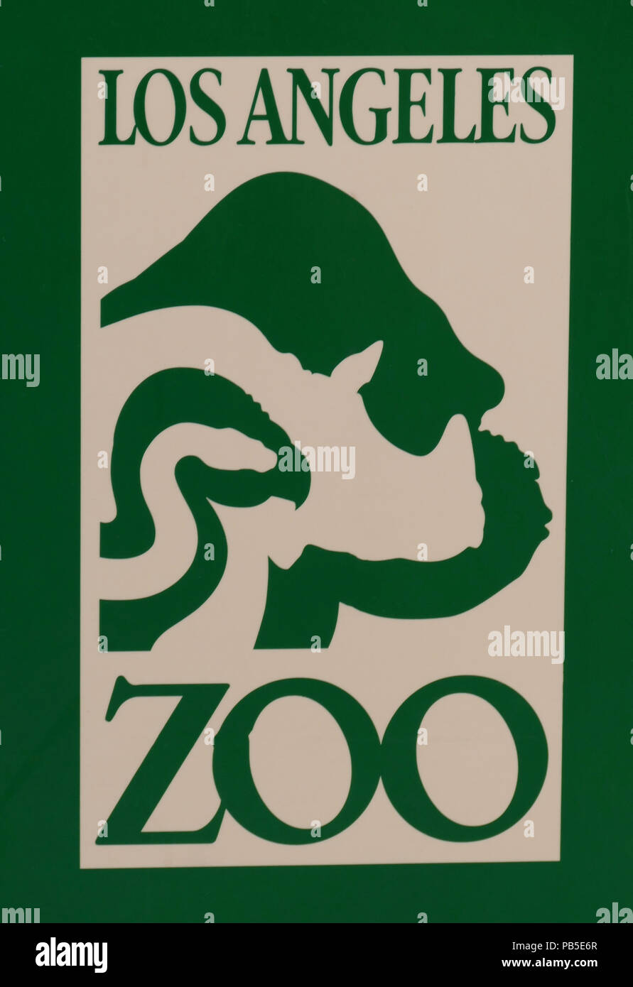 Zoo de Los Angeles sign Banque D'Images