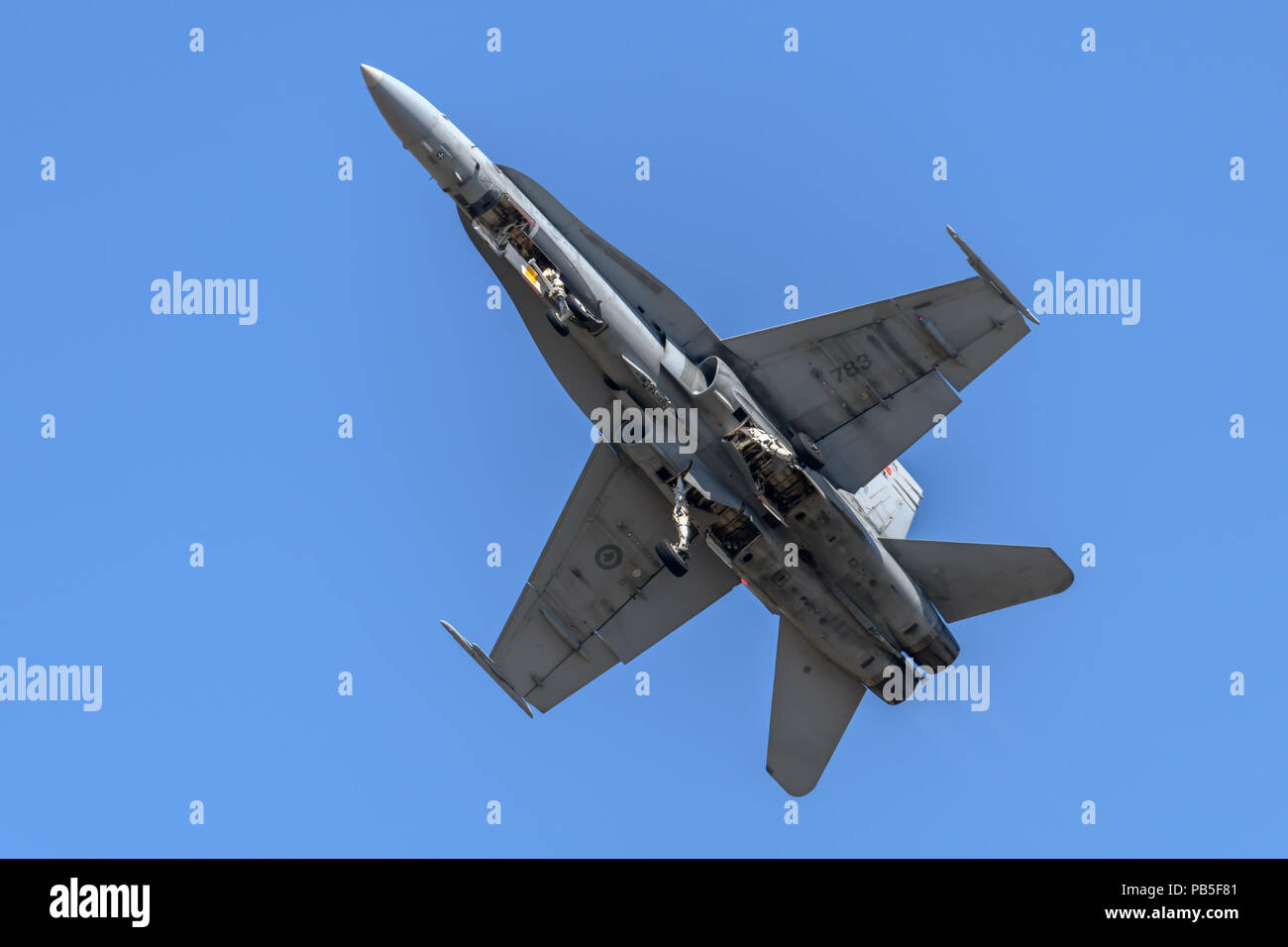 F-18 Hornet affichant au Royal International Air Tattoo Banque D'Images
