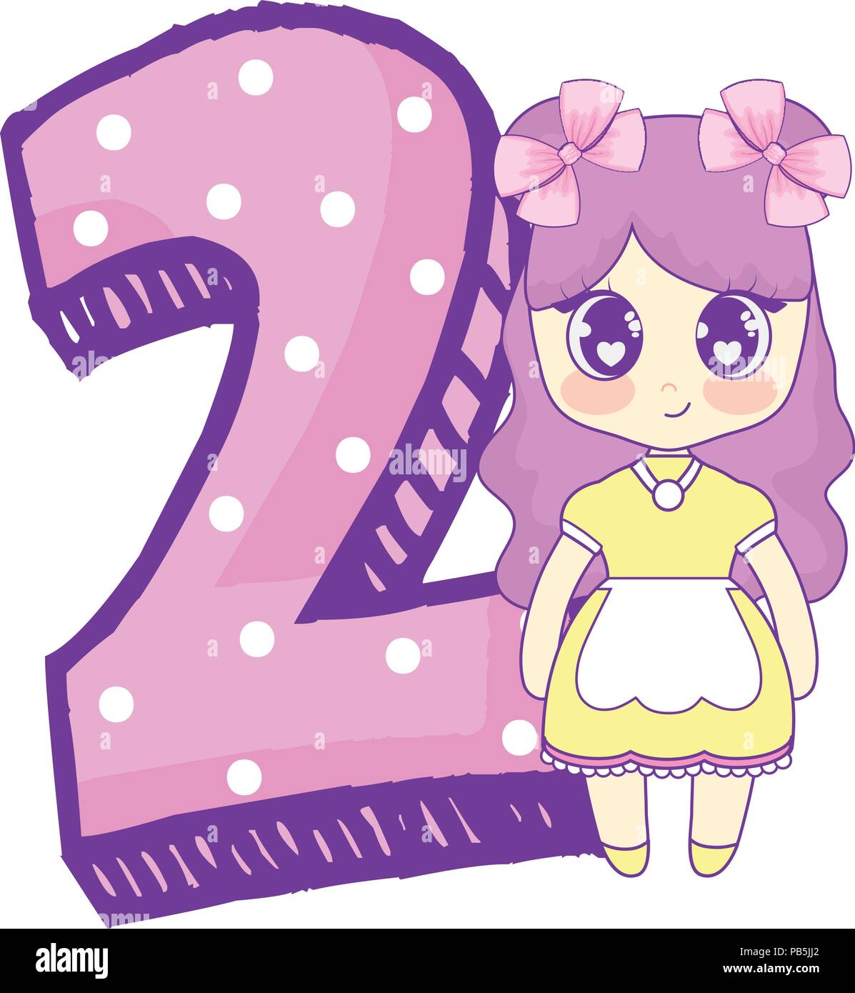 Cute anime girl numéro deux et icône sur fond blanc, vector illustration Image Vectorielle Stock - Alamy Cute anime girl numéro deux et icône sur fond blanc, vector illustration Image Vectorielle Stock - Alamy