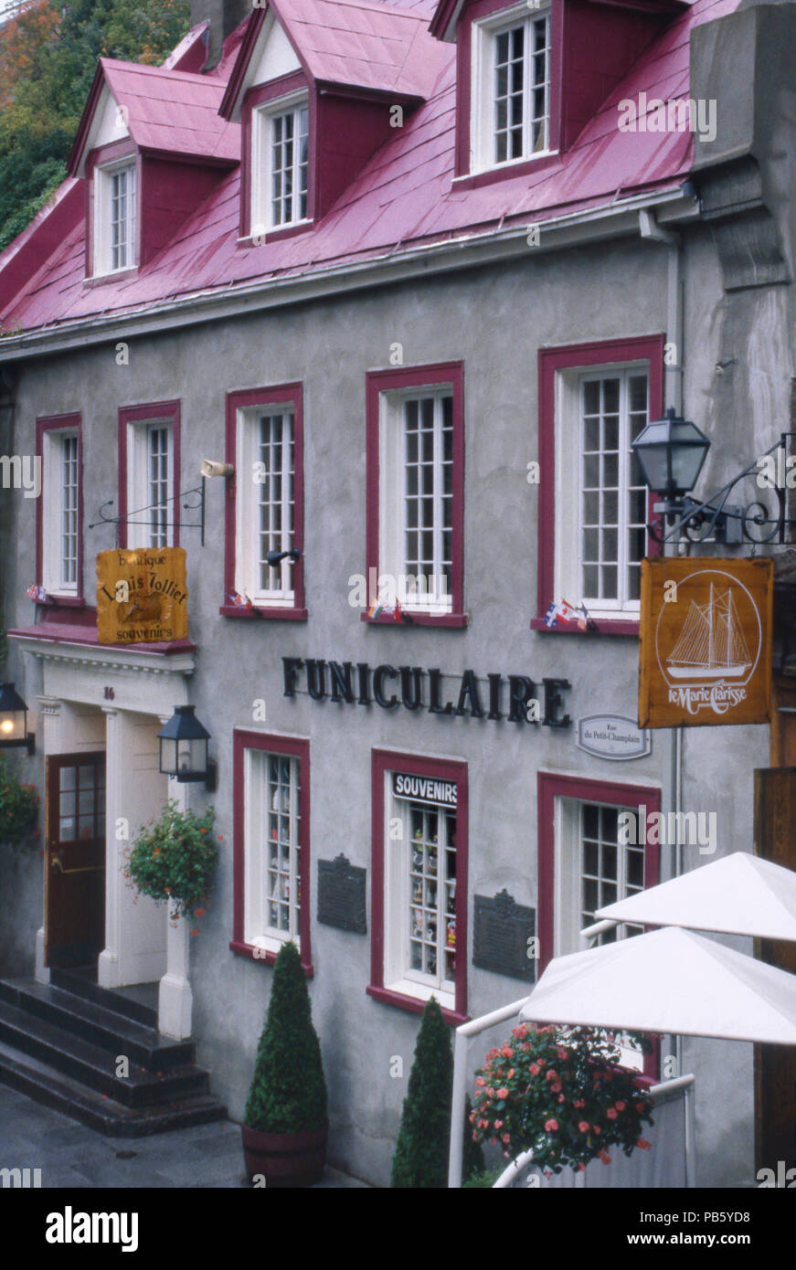 Louis Joliet's home dans le quartier Petit Champlain, Québec, Canada. Photographie Banque D'Images