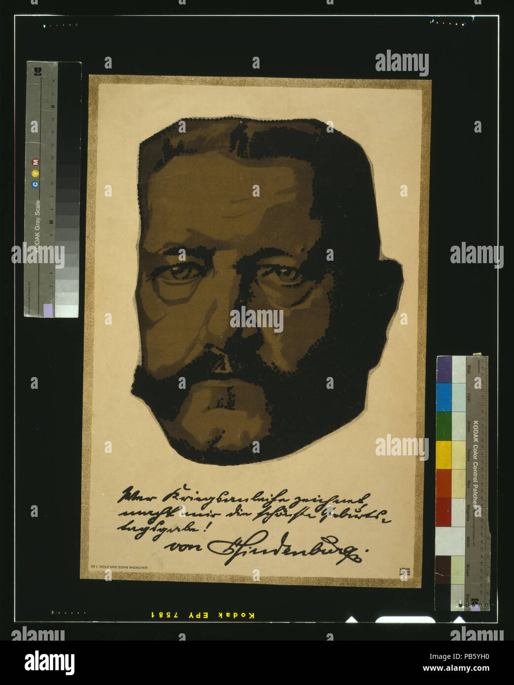 1216 Portrait du général maréchal Paul von Hindenburg RCAC2004666139 Banque D'Images