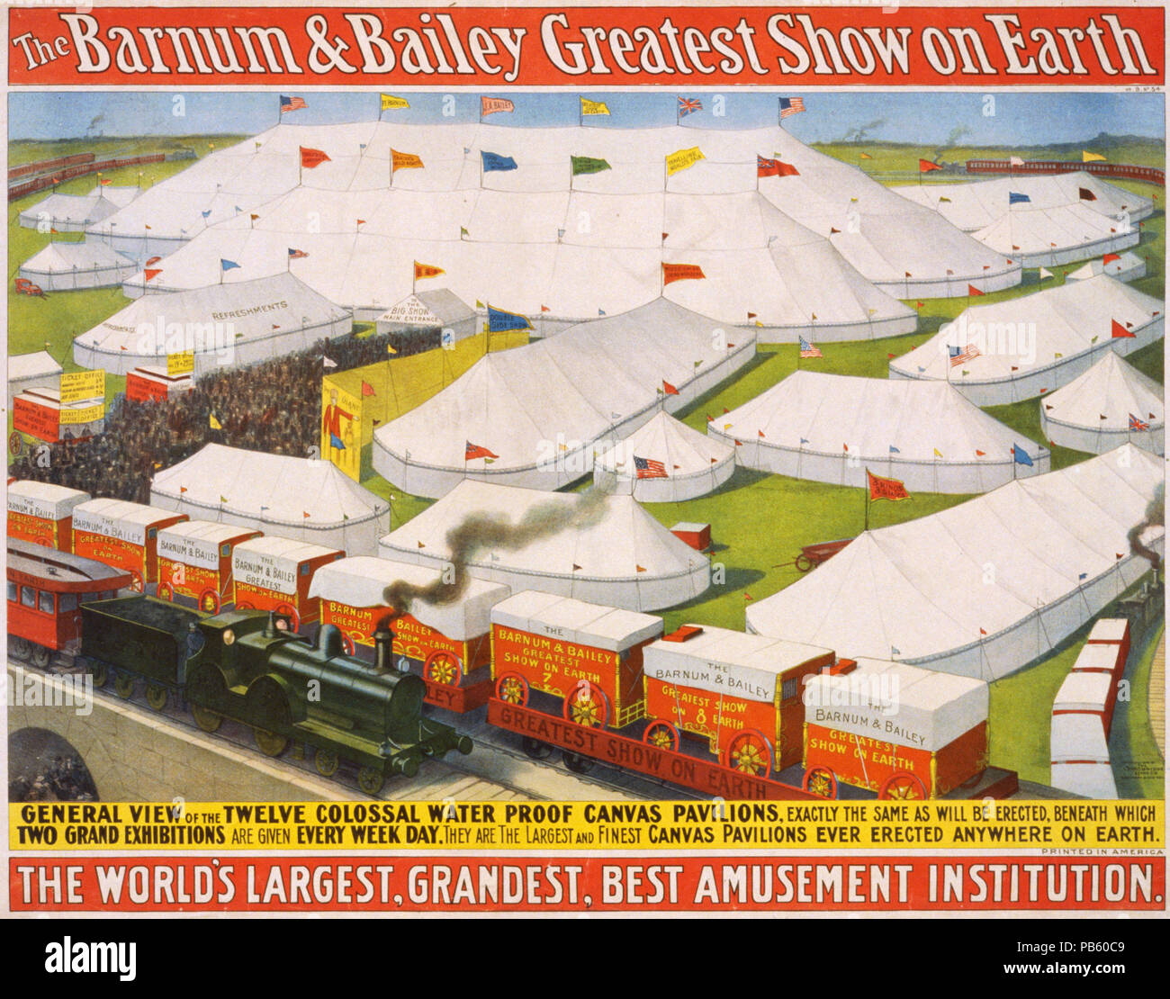 1613 Barnum & Bailey ; plus grand spectacle sur terre, du cirque, de l'affiche 1899 Banque D'Images
