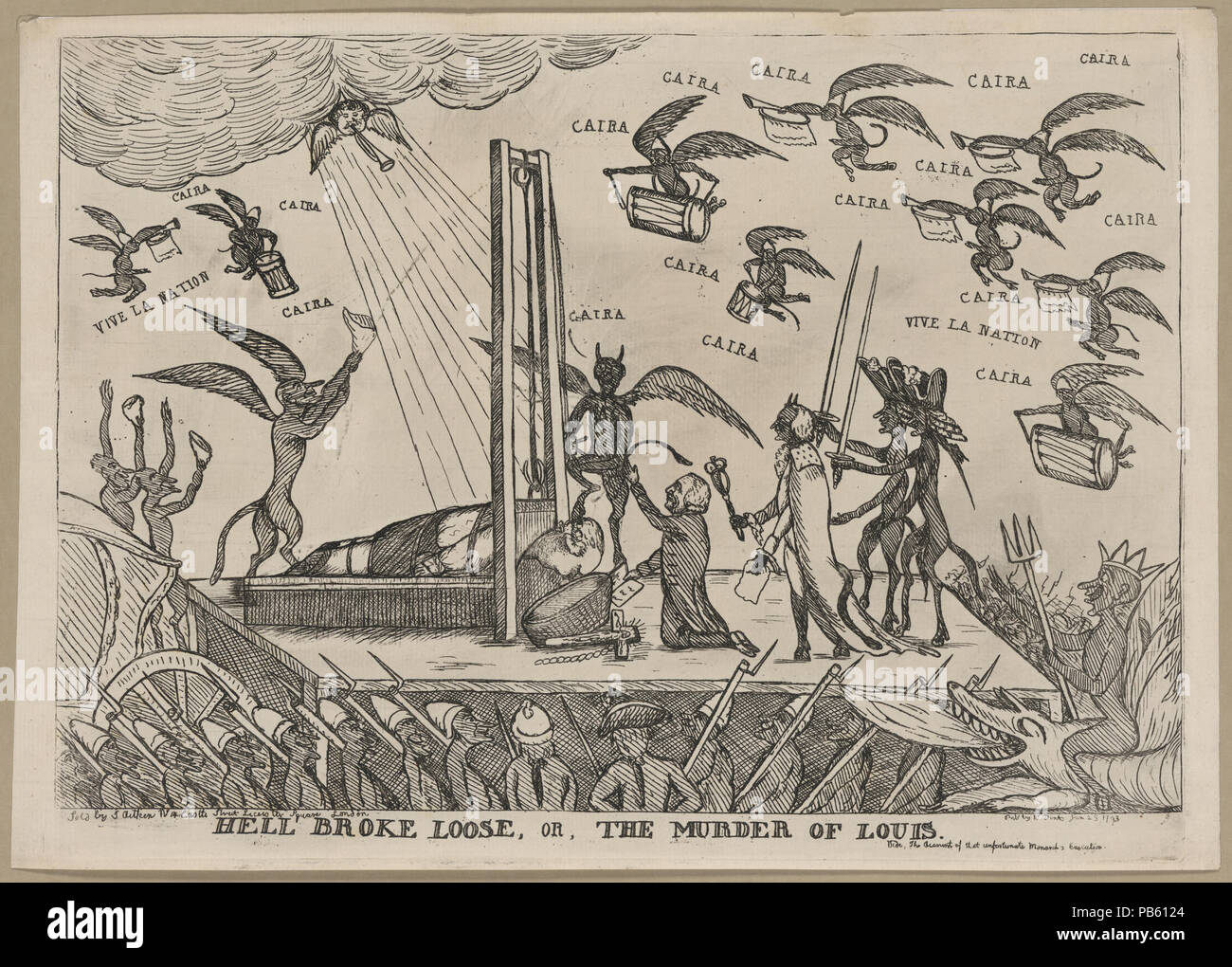 751 l'enfer s'est déchaîné, ou, l'assassinat de Louis, vide, le compte de l'exécution du monarque malheureux-RCAC2006680657 Banque D'Images