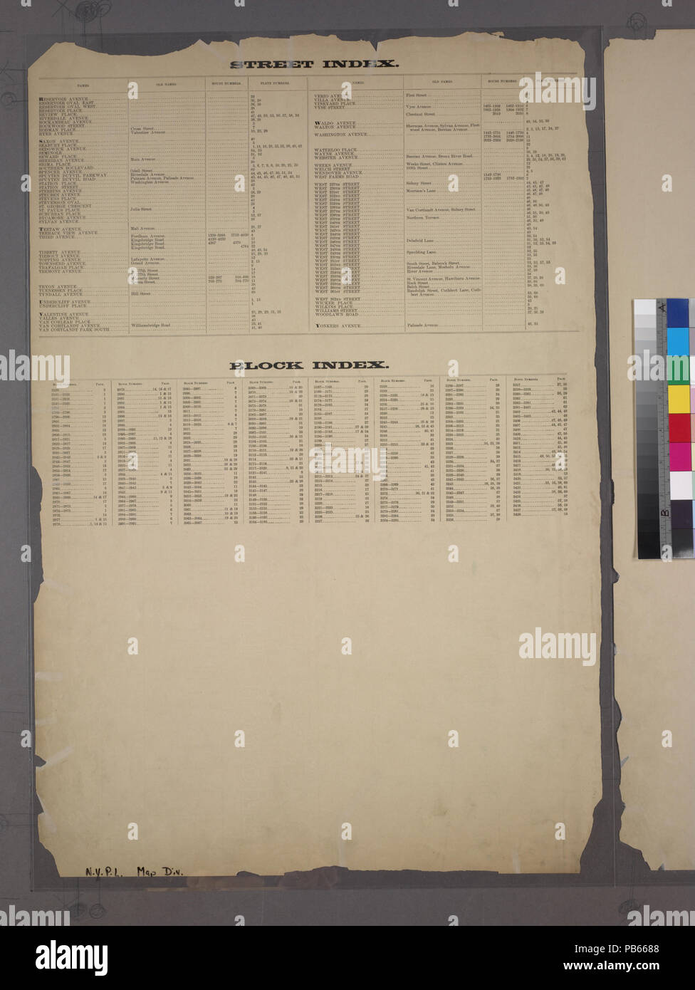 778 Hyde V. 2 street index page 2 indice de bloc avec publ. 1901 Banque D'Images