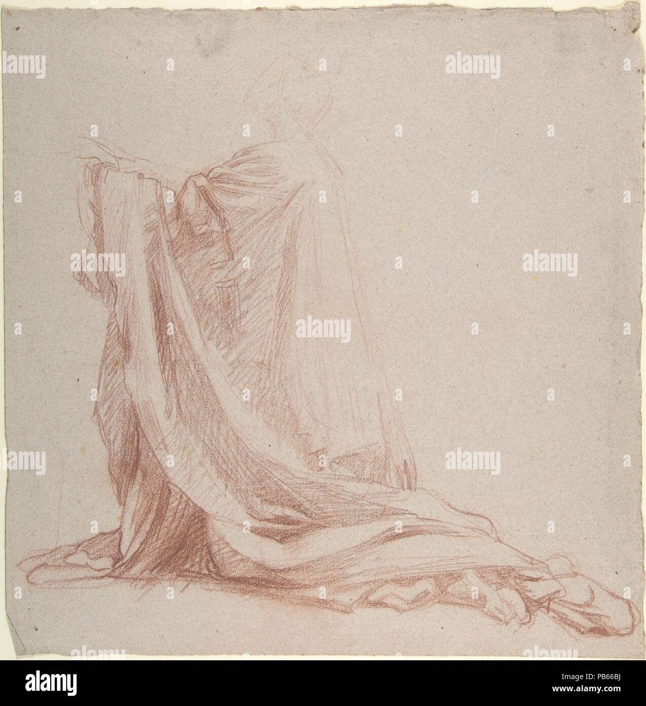 Prélat agenouillé. Artiste : Alexandre Laemlein (Français, Hohenfeld 1813-1871 Pontlevoy). Dimensions : hors tout : 12 1/2 x 12 5/16". (31.7 x 31.2cm). Date : 1830-71. Musée : Metropolitan Museum of Art, New York, USA. Banque D'Images