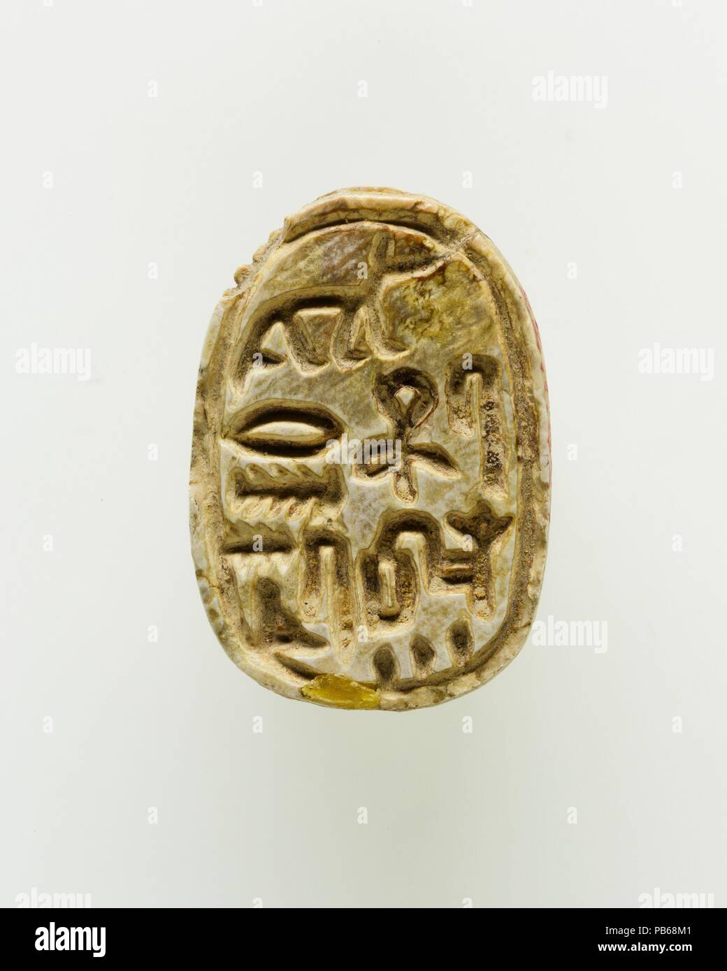 Scarab. Dimensions : l. 1,9 cm (3/4 po). Dynastie DYNASTIE : 12-18. Date : ca. 1981-1550 av. J.-C.. Musée : Metropolitan Museum of Art, New York, USA. Banque D'Images