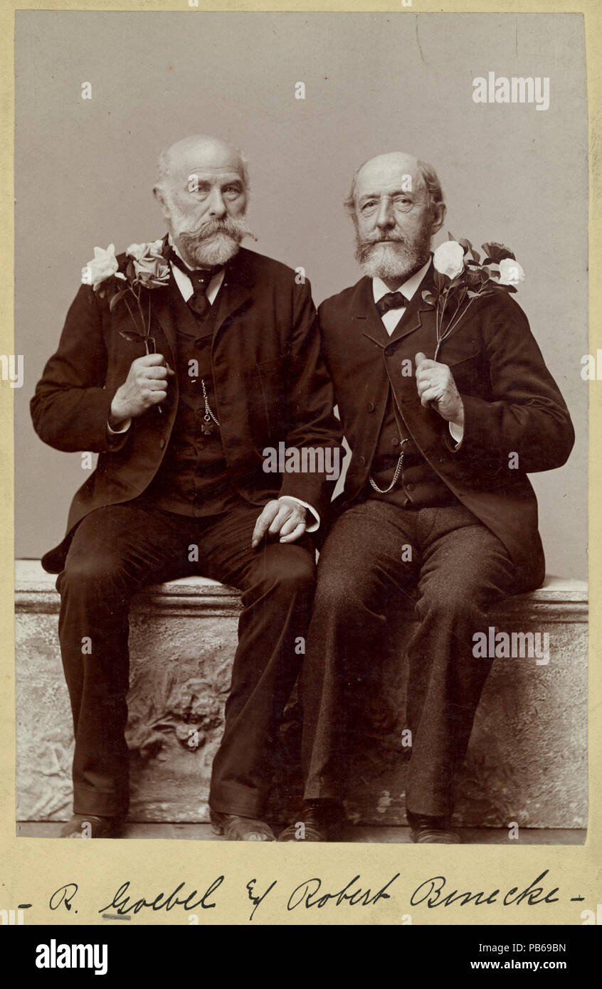 1276 Rudolph Goebel (gauche) et Robert Benecke, 60e anniversaire portrait Banque D'Images