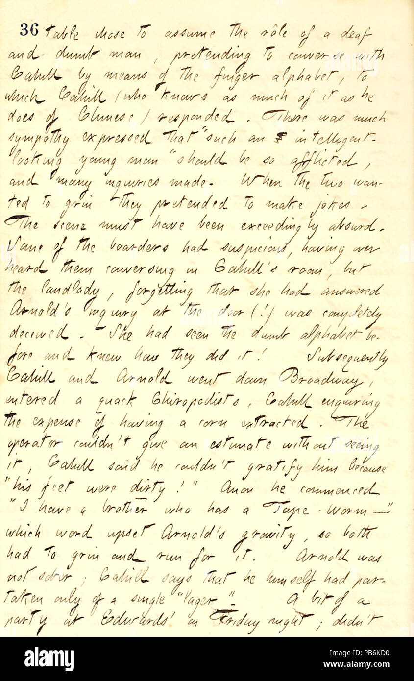 1723 Thomas Butler Gunn Diaries- Volume 11, page 41, 8 juillet 1859 Banque D'Images