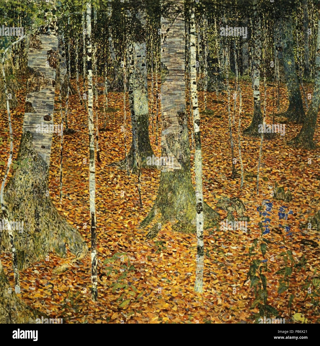 Gustave Klimt - forêt de bouleaux 2 Photo Stock - Alamy