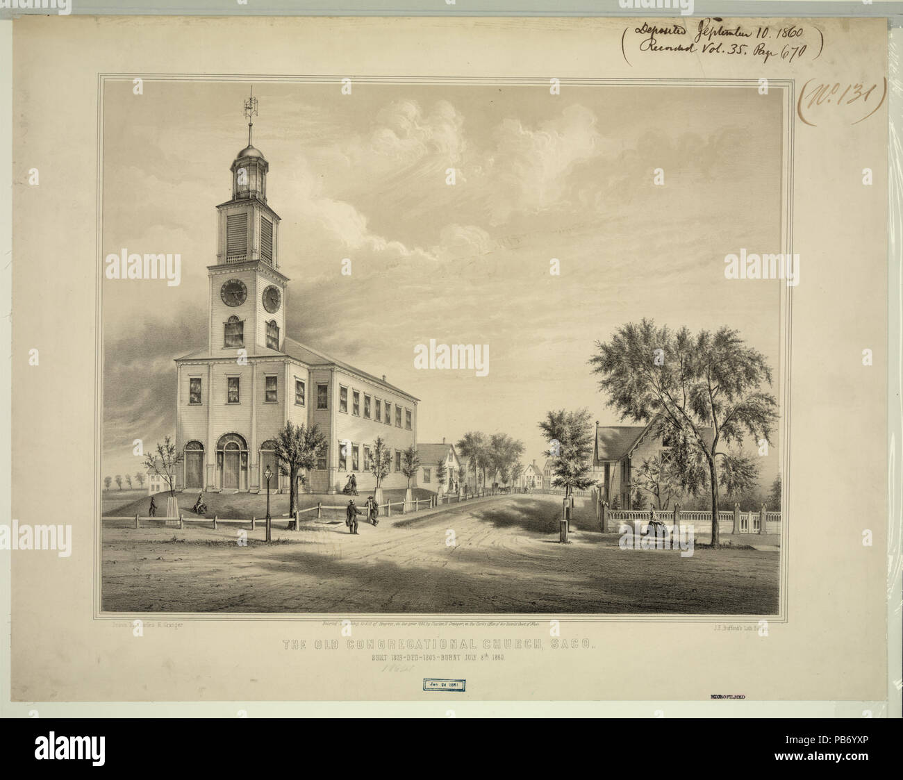 1661 L'ancienne église congrégationaliste, Saco RCAC2003654286 Banque D'Images