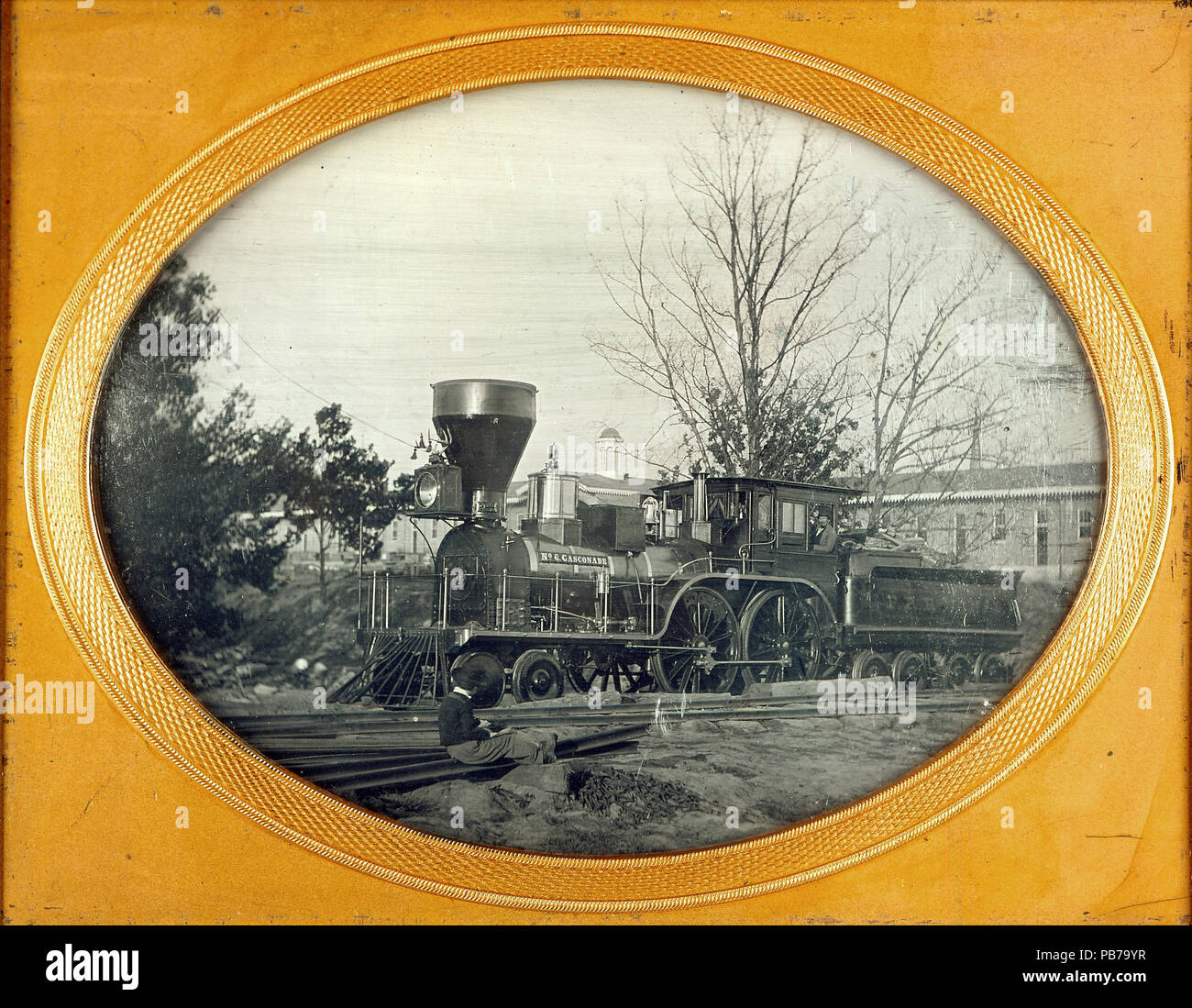 1152 Pacific Railroad locomotive Finistère Banque D'Images