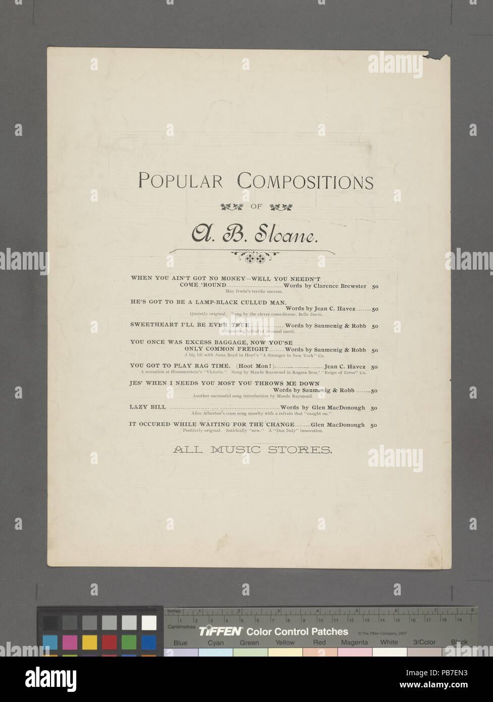 1877 vous avez à jouer rag-time (NYPL)-609509-1999165 Hades Banque D'Images