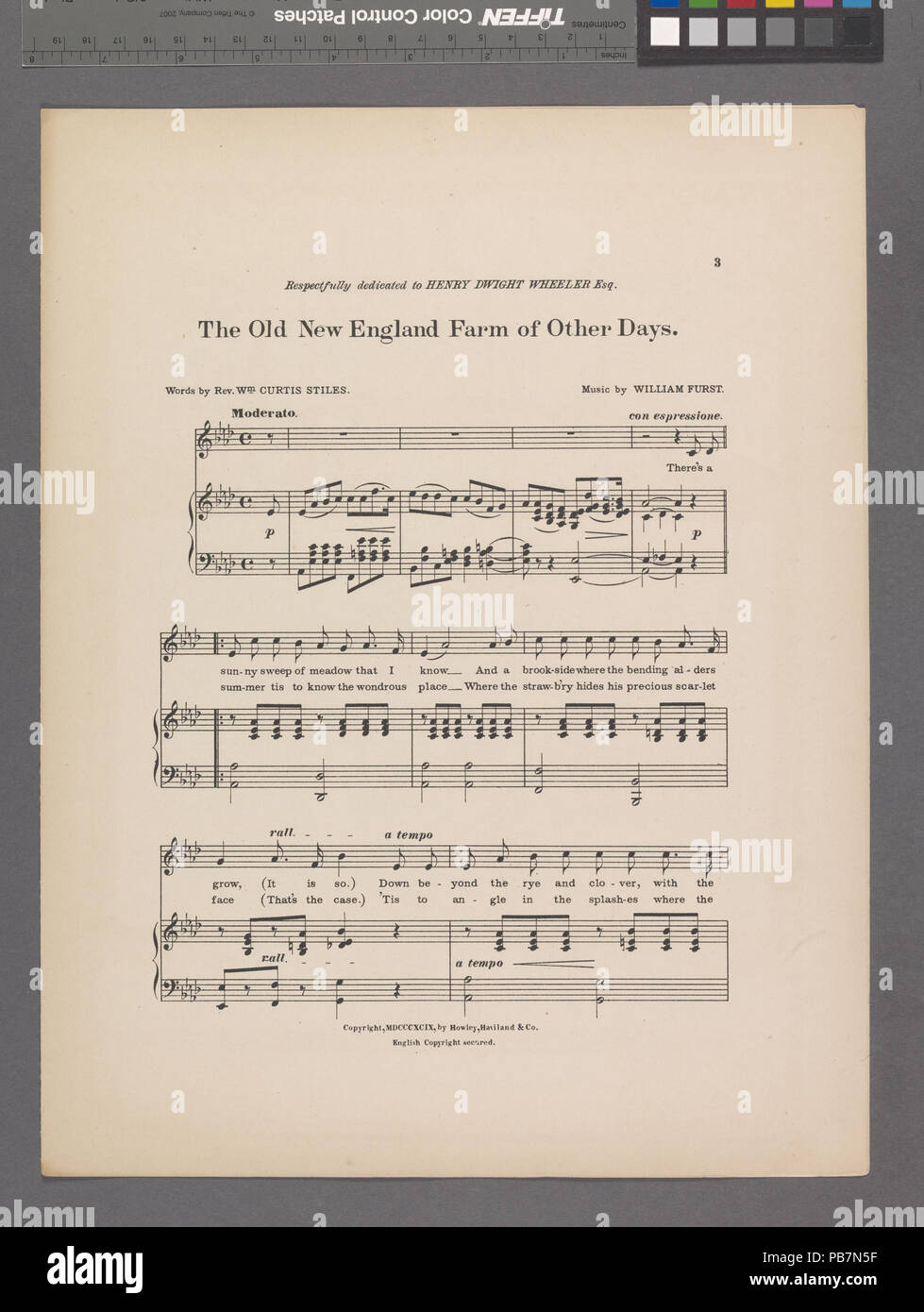 1661 L'ancienne ferme de la Nouvelle-Angleterre des autres jours (NYPL)-609728-1991536 Hades Banque D'Images