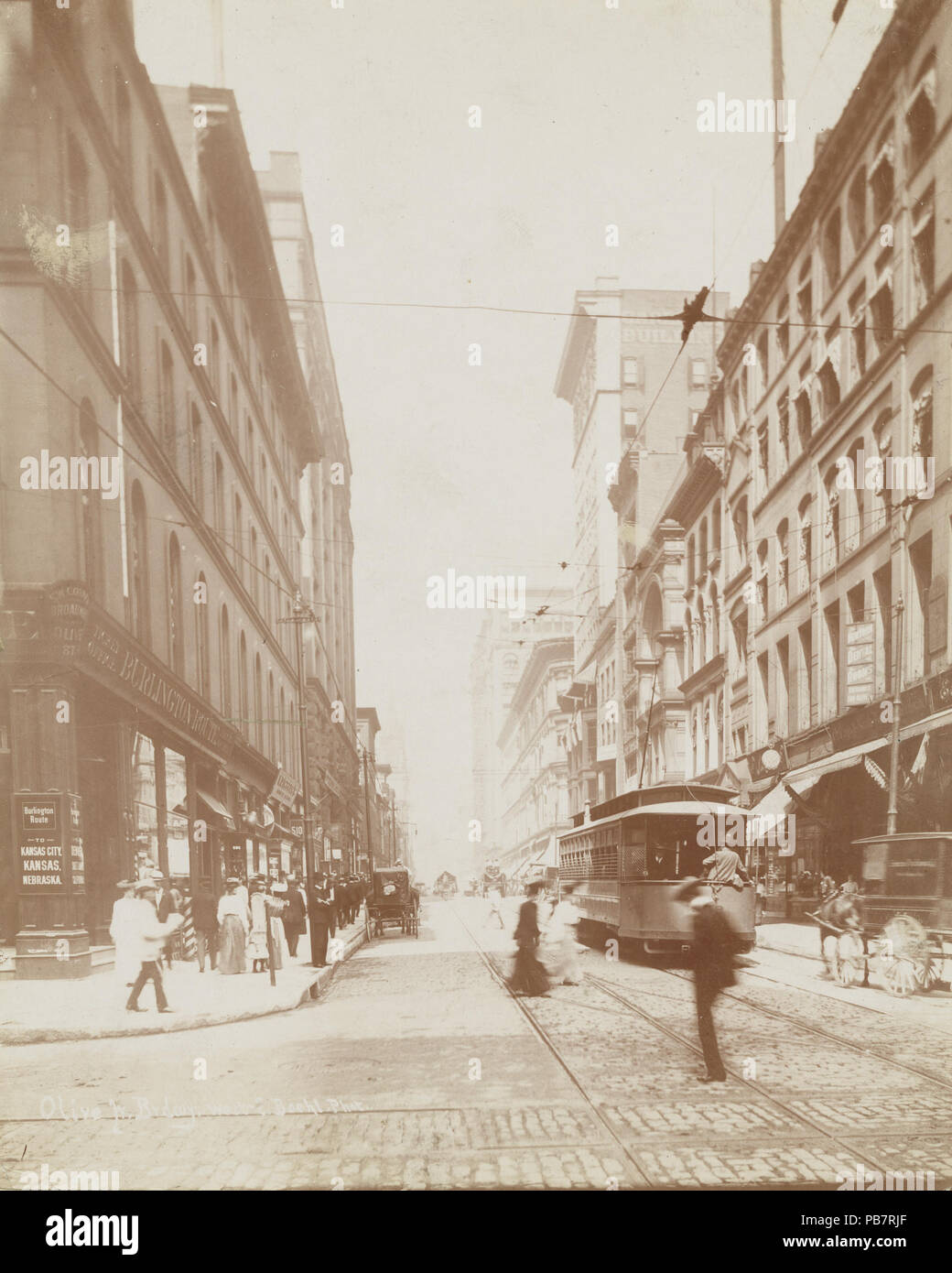 1134 Rue d'olive à l'ouest de Broadway Banque D'Images