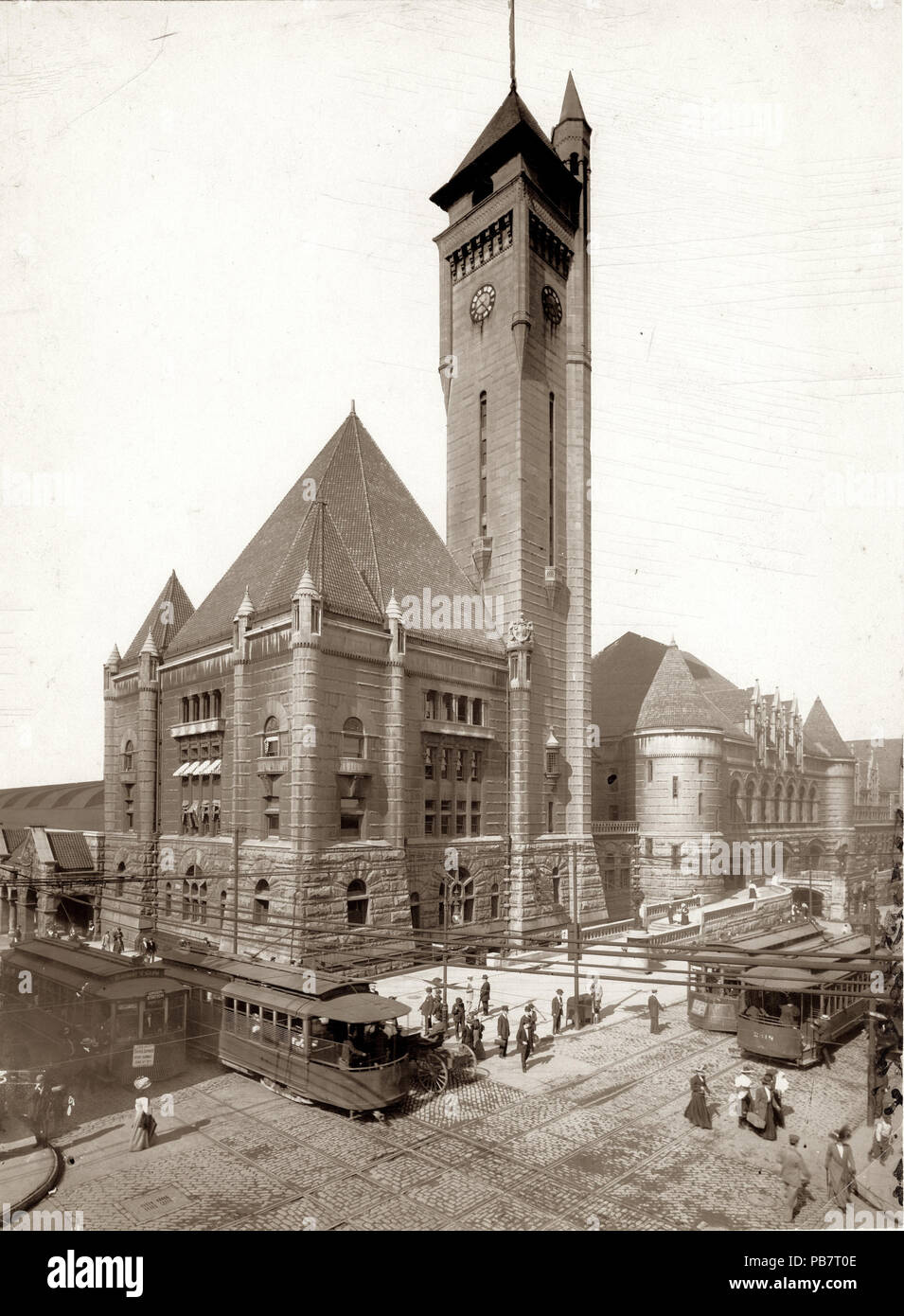 1817 Vue de la gare Union à partir de la dix-huitième et Market Streets Banque D'Images