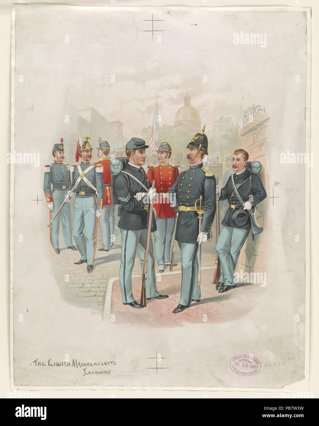 1631 La Huitième Massachusetts Infantry RCAC2003666308 Banque D'Images