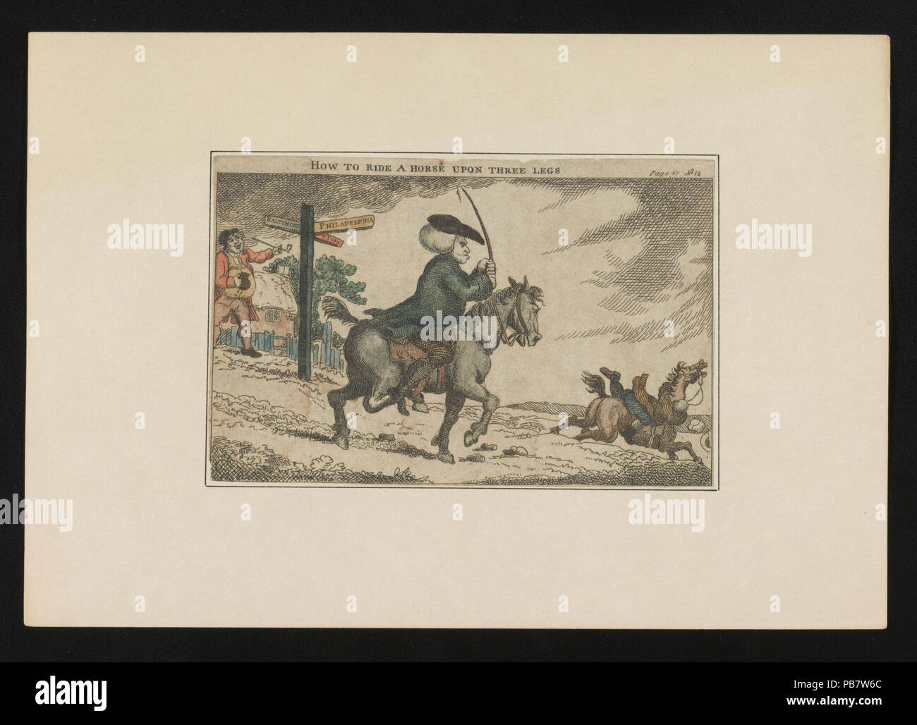 . Anglais : Titre : comment monter un cheval à trois jambes description physique : 1 print. Note : Ce dossier contient des données non vérifiées du catalogue topographique. carte de la PGA ; nom associé sur carte catalogue topographique : Charles, W. 773 comment monter un cheval à trois jambes RCAC2003670654 Banque D'Images